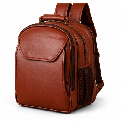 Premium PU Leather Medical Representative Bag with Custom Steel Logo Branding