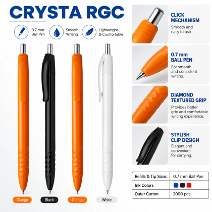 Crysta RGC 0.7mm Smooth Writing Promotional Ball Pen