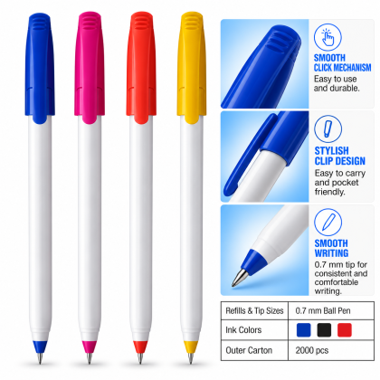 Trijet PWC 0.7mm Colorful Promotional Ball Pen