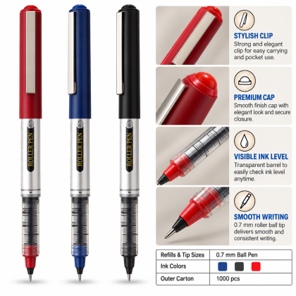 Premium 0.7mm Roller Ball Pen for Corporate Branding