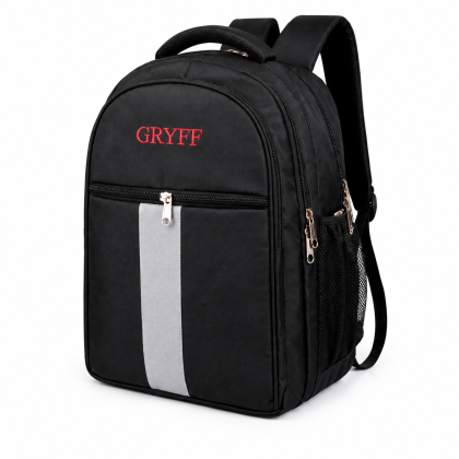Black Medical Representative Backpack with Custom Steel Logo Branding